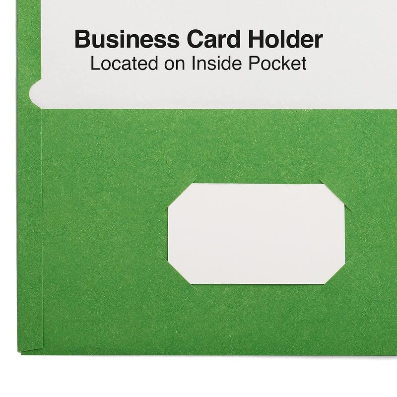 Staples 578488 Smooth 2 Pocket Folder Green 25/Box (50753/27533) - Image 4